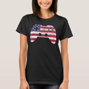 Just Here To Bang 4th July American Flag Outfit T-Shirt