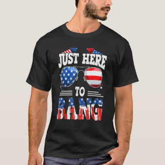Just Here To Bang 4th Of July Fireworks Director 1 T-Shirt