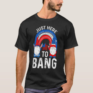 Just Here To Bang Women Men Kids 4th Of July Desi T-Shirt