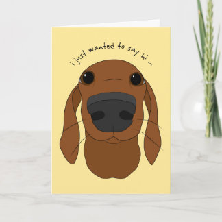 “Just hi” Cute Dog Nose greeting cards
