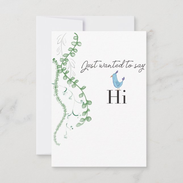 Just Hi Thank You Card (Front)