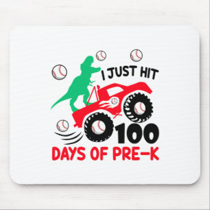 Just Hit 100 Days Of Pre-k Happy 100th Day Of Scho Mouse Mat
