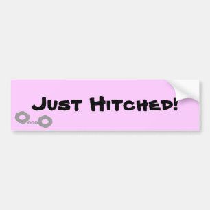 "Just Hitched!" bumper sticker