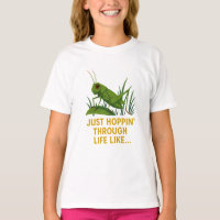 "Just Hoppin’ Funny Grasshopper Art"