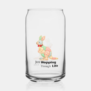 Just Hopping Through Life Kangaroo Design Can Glass