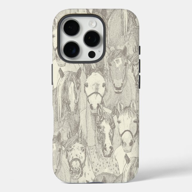 just horses natural pearl Case-Mate iPhone case (Back)