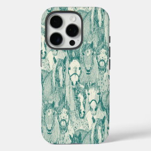 just horses viridian pearl iPhone 16 pro case