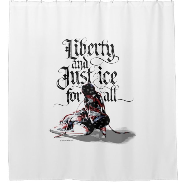 Just Ice For All (Hockey) Shower Curtain (Front)