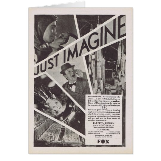 Just Imagine movie ad Card