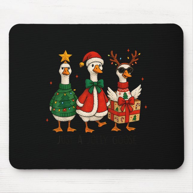 Just Jolly Goose Christmas Santa Reindeer Xmas Tre Mouse Mat (Front)