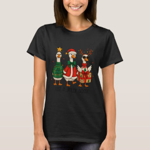 Just Jolly Goose Christmas Santa Reindeer Xmas Tre T-Shirt