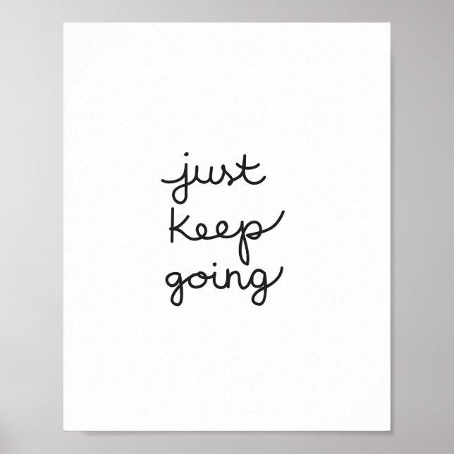 Just keep going Poster (Front)