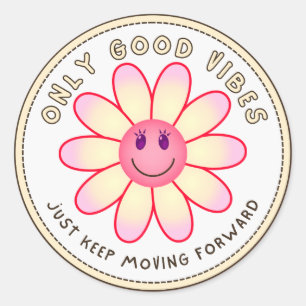 JUST KEEP MOVING FORWARD  CLASSIC ROUND STICKER