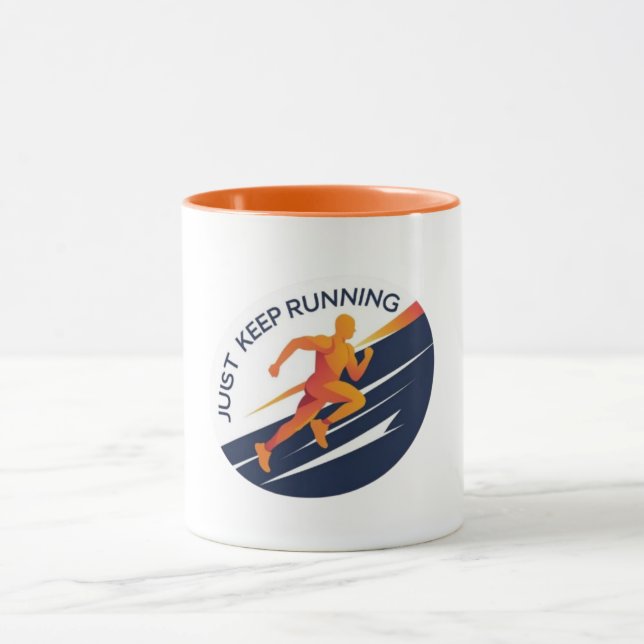 Just Keep Running Motivational Runner Mug (Center)