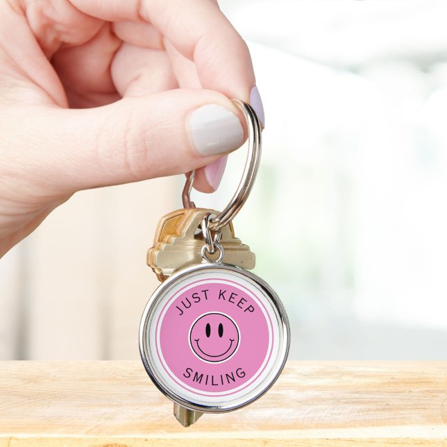 Just Keep Smiling  Key Ring (Creator Uploaded)