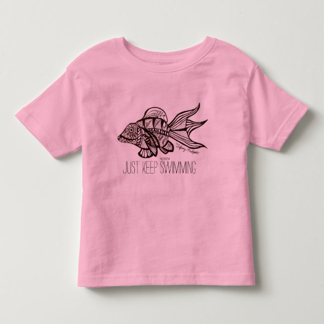 "Just Keep Swimming" Toddler Tee (Front)