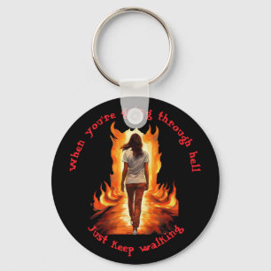 Just Keep Walking Key Ring
