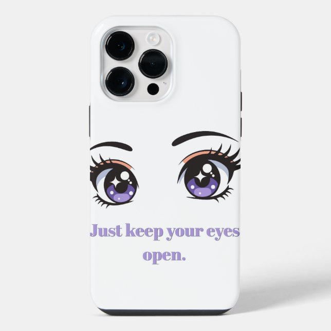 "Just Keep Your Eyes Open" Anime Aesthetic Phone  iPhone Case (Back)