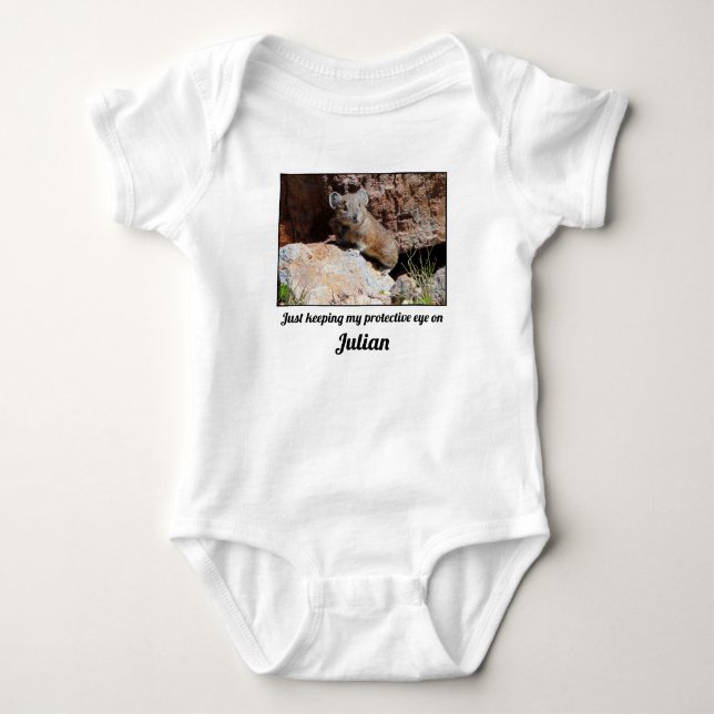 Just Keeping My Protective Eye on Baby Bodysuit (Front)