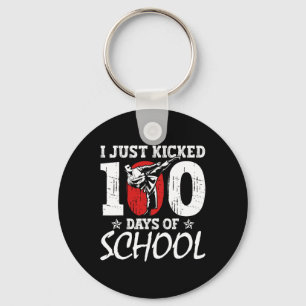 Just Kicked 100 Days Of School Martial Arts Karate Key Ring