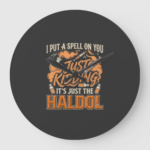 Just Kidding Haldol Halloween Potion Bottle Syring Large Clock