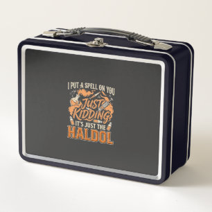Just Kidding Haldol Halloween Potion Bottle Syring Metal Lunch Box
