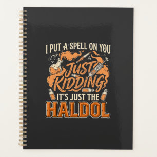 Just Kidding Haldol Halloween Potion Bottle Syring Planner