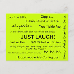 JUST LAUGH! Postcard by April McCallum