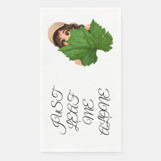 Just Leaf Me Alone Funny Girl Leaf Party Napkins
