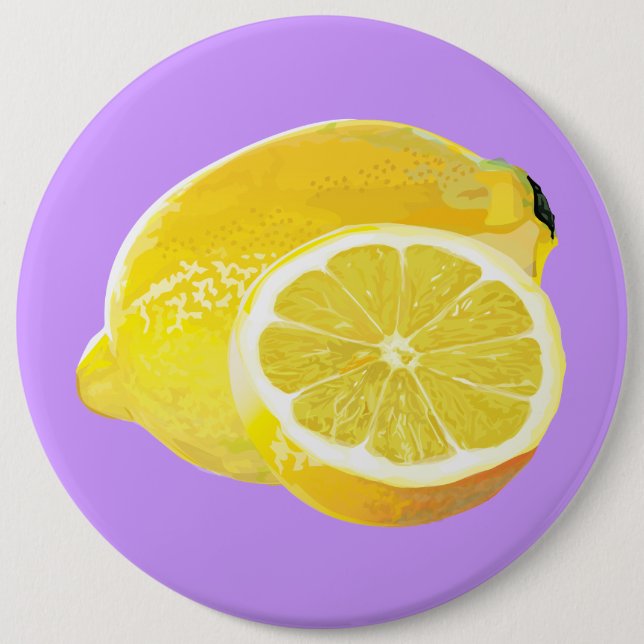Just Lemons 6 Cm Round Badge (Front)