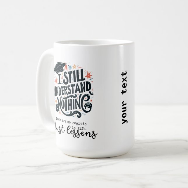 Just lessons coffee mug (Front Left)