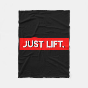 Just Lift Powerlifting Bodybuilding Gift Sports  Fleece Blanket