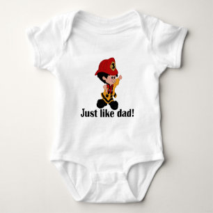 Just like Fireman Dad Baby Bodysuit