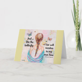 Just Like the Butterfly - Art Greeting Card