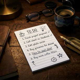 Just lines shopping list/ to-do list post-it notes