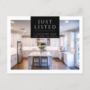 Just Listed Modern Real Estate Postcard