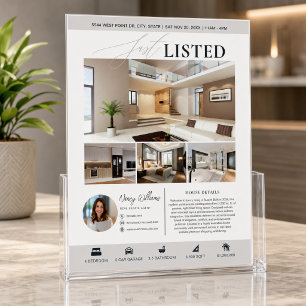 Just Listed Real Estate Flyer   Realtor Marketing