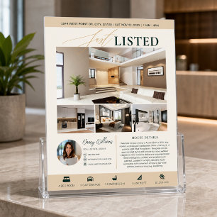 Just Listed Real Estate Flyer   Realtor Marketing