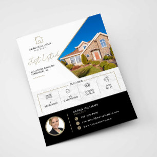 Just Listed Real Estate Modern Home Sale Realtor Flyer