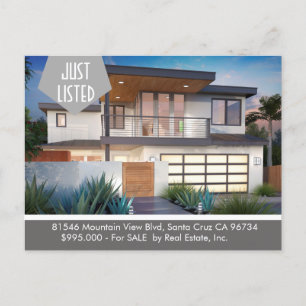 JUST LISTED  Real Estate postcard