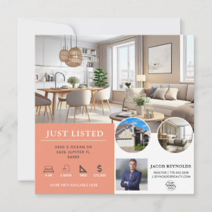 Just Listed Real Estate Property Flyer Invitation