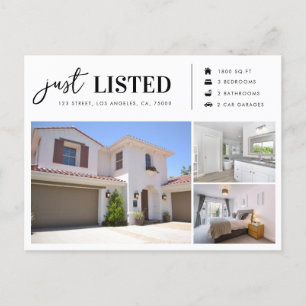 Just Listed Real Estate Property Realtor Marketing Postcard