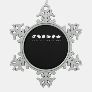 Just Little Boo Creative Casual Snowflake Pewter Christmas Ornament