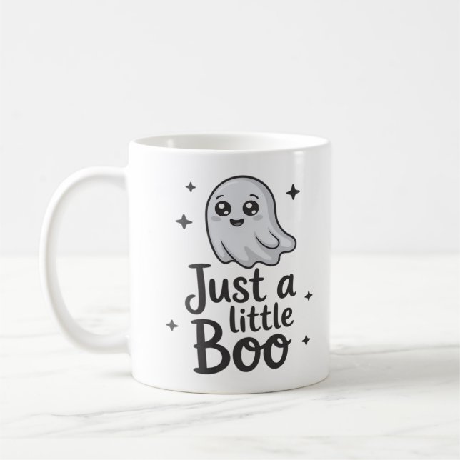 Just Little Boo Funny Design Coffee Mug (Left)