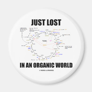 Just Lost In An Organic World (Krebs Cycle Humour) Magnet