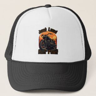 Just loud, not fast motorcycle, chopper trucker hat