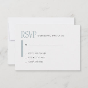 Just Love Blue RSVP Card