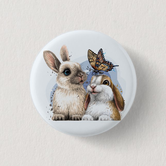 Just Love Bunnies   3 Cm Round Badge (Front)