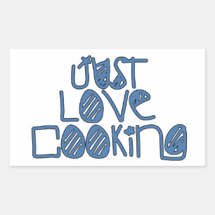 Just Love Cooking Rectangular Sticker