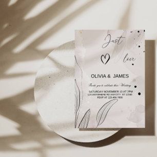 Just Love Elegant Wedding Invitation